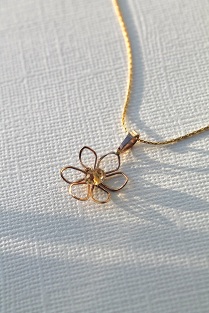 DAFFODIL PENDANT NECKLACE - 14K GOLD FILLED