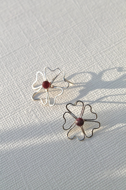 PHLOX STUDS - STERLING SILVER