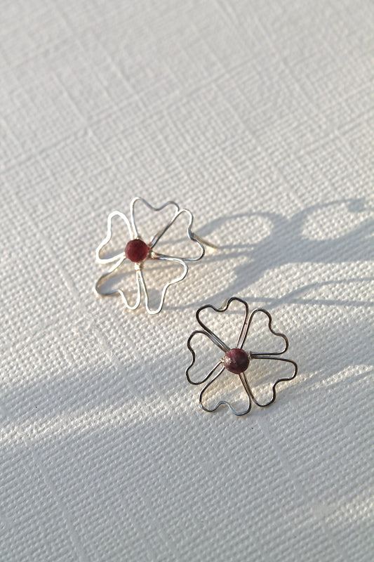PHLOX STUDS - STERLING SILVER