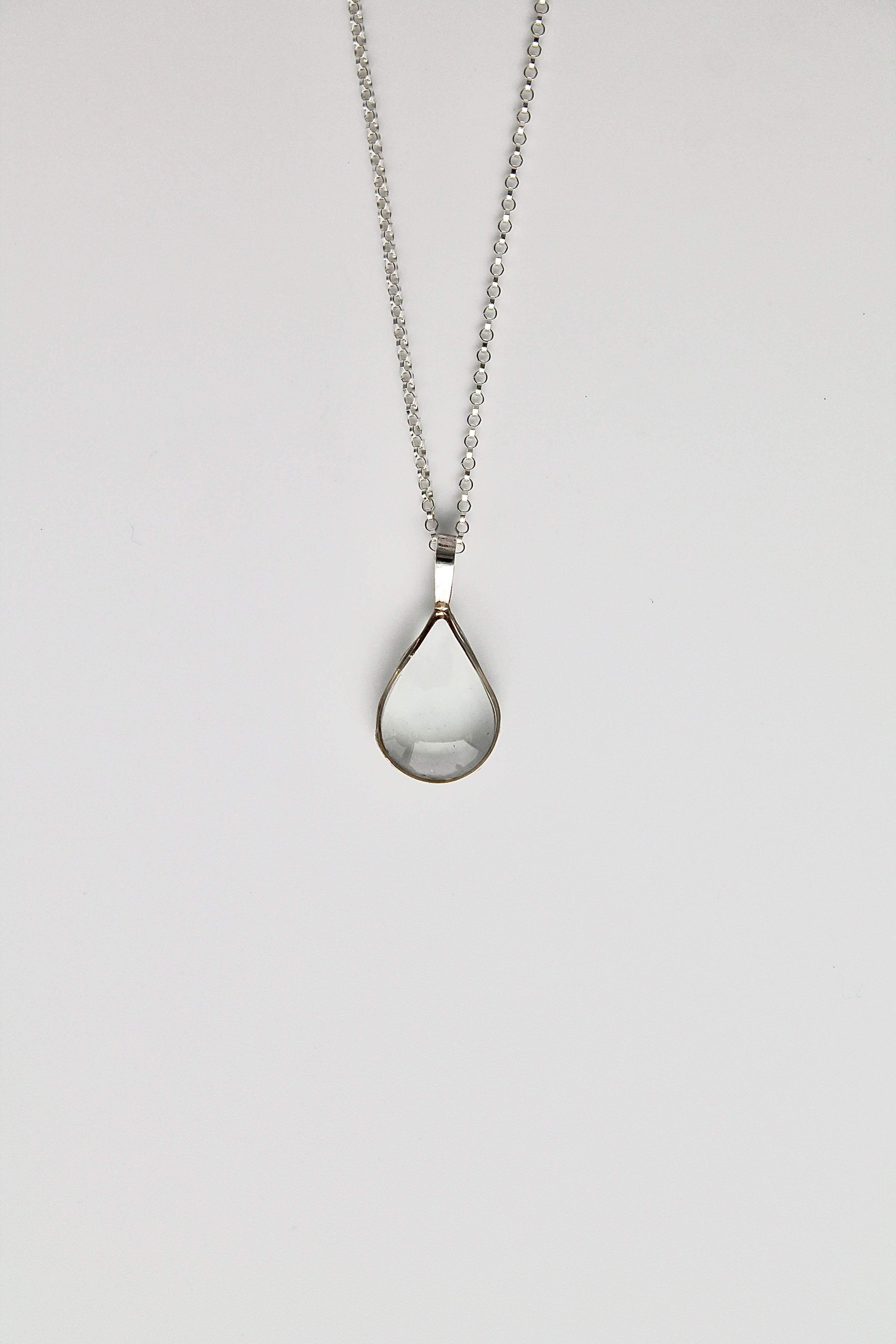 "April Showers" Resin Raindrop Pendant Necklace