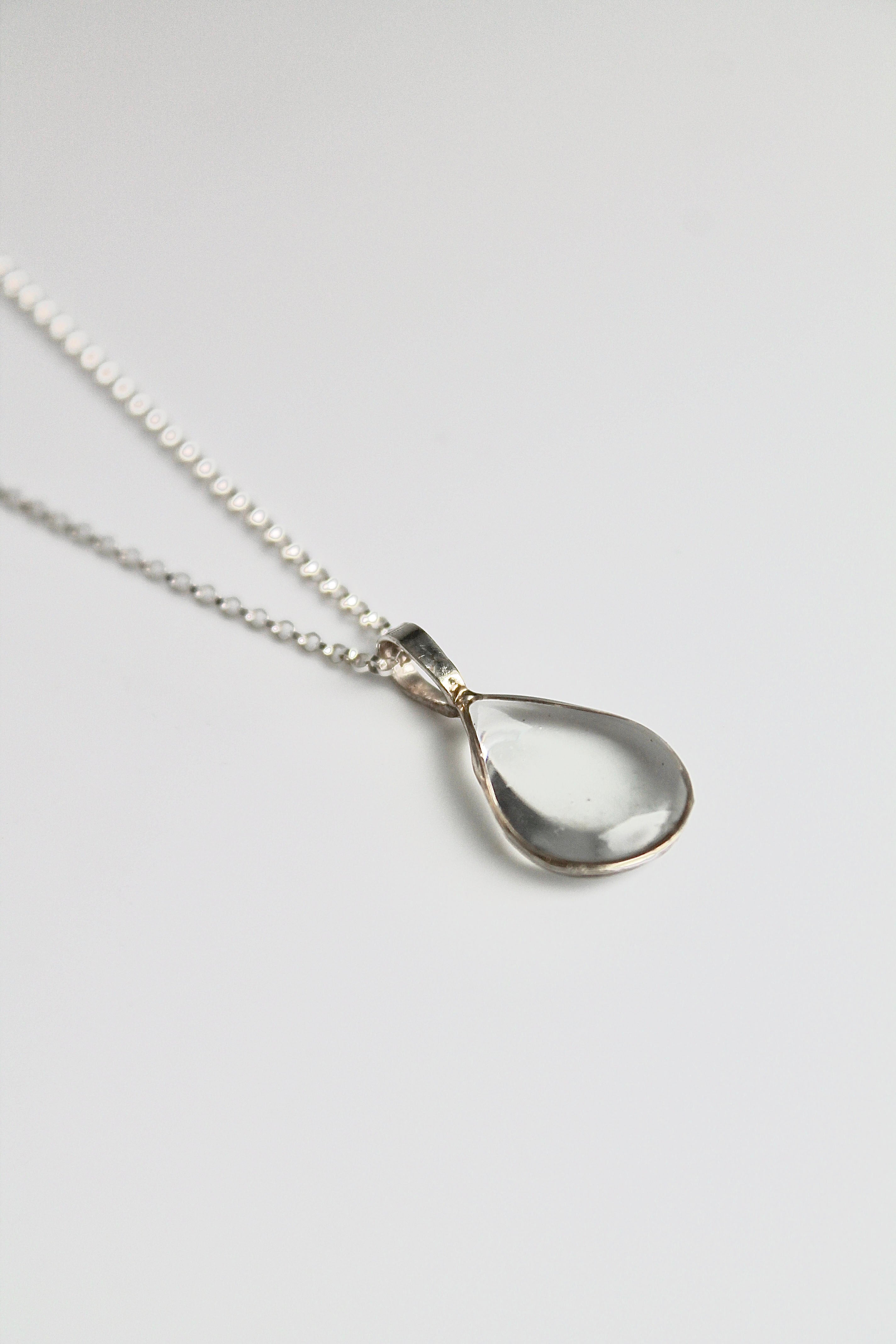 "April Showers" Resin Raindrop Pendant Necklace