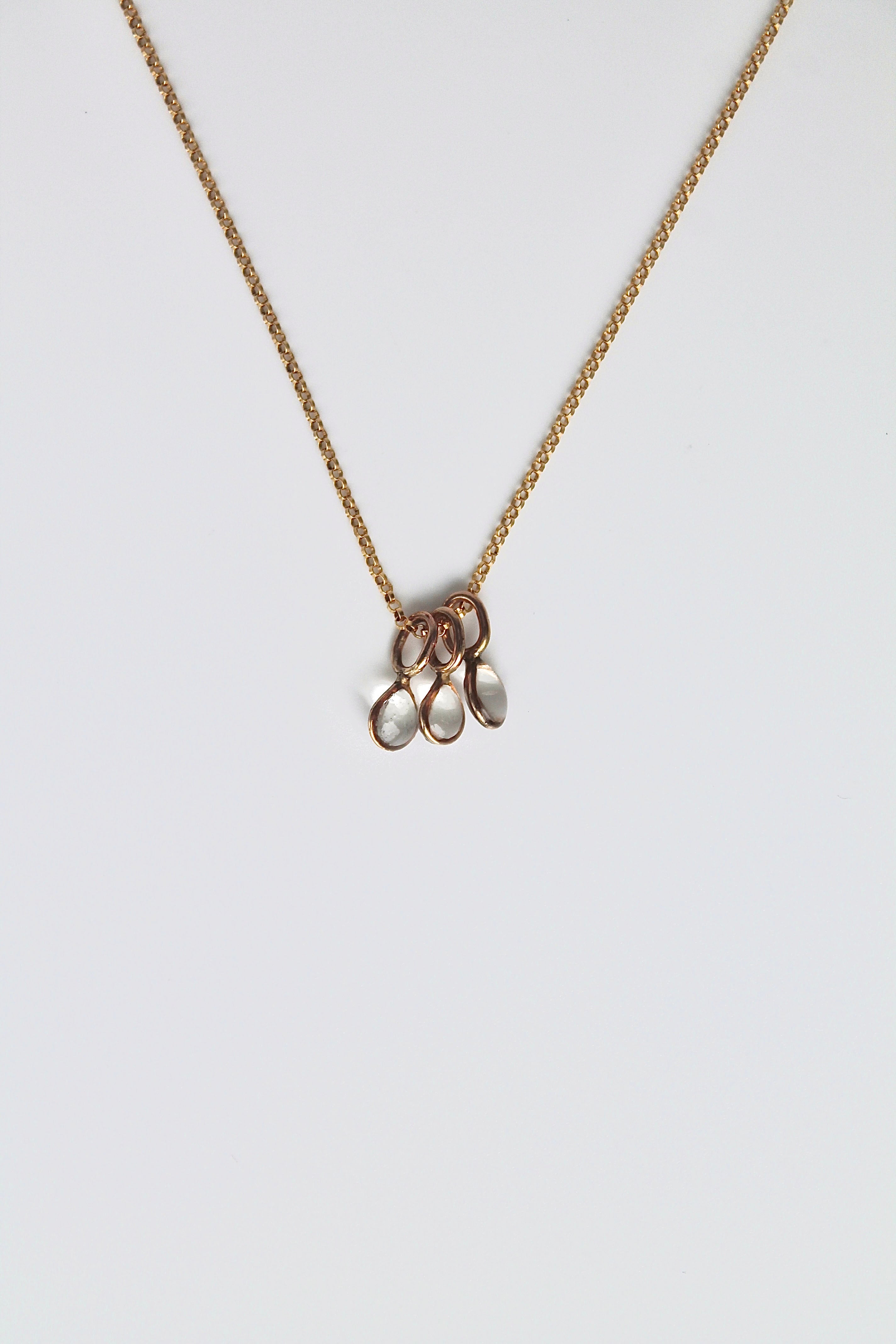 "April Showers" Resin Multi Raindrop Necklace