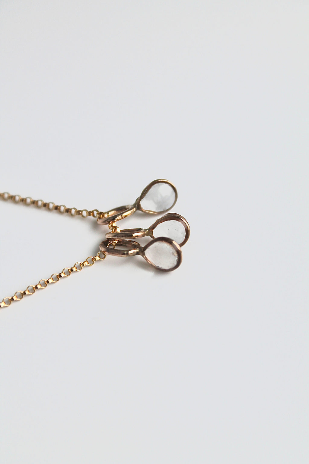 "April Showers" Resin Multi Raindrop Necklace