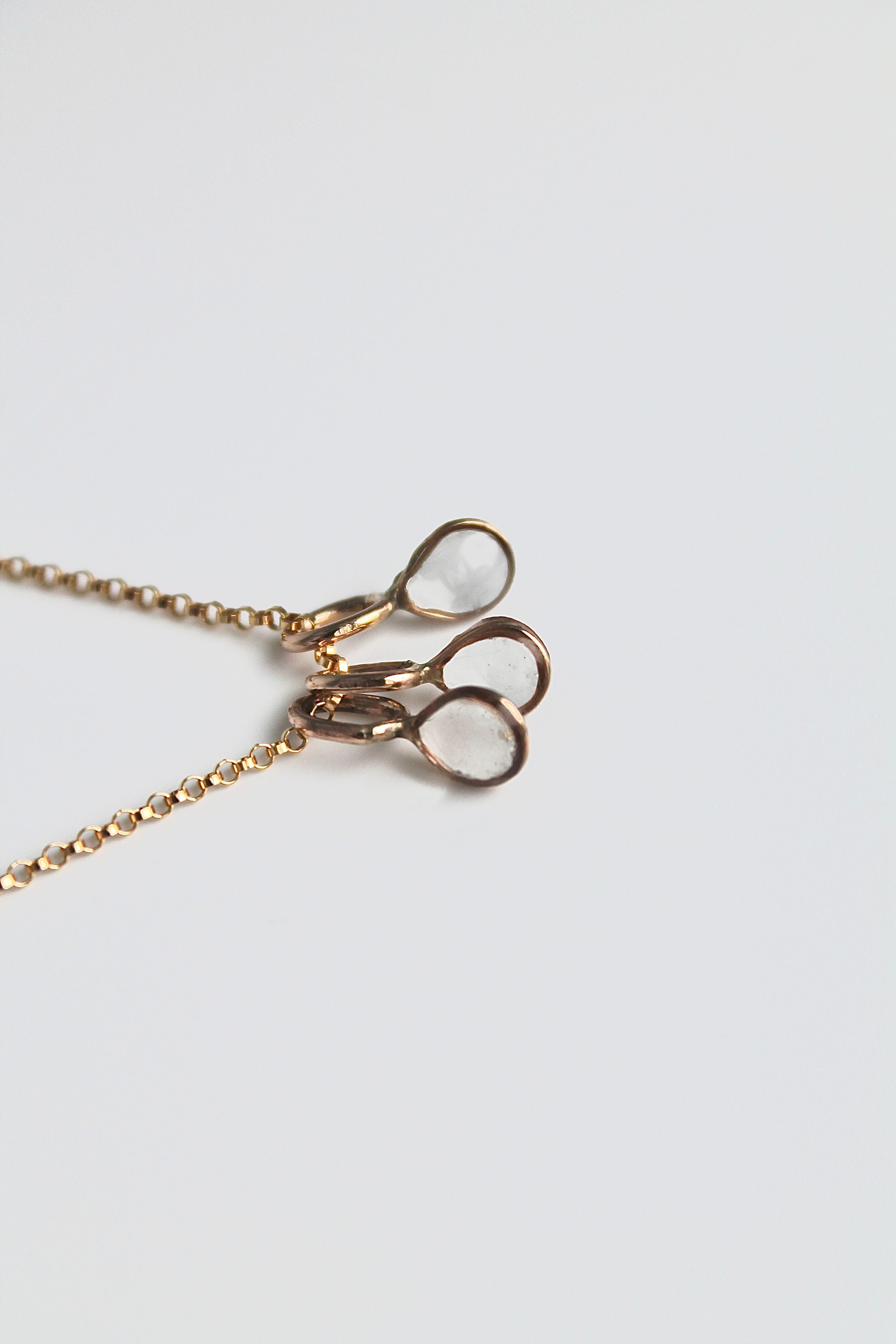 "April Showers" Resin Multi Raindrop Necklace