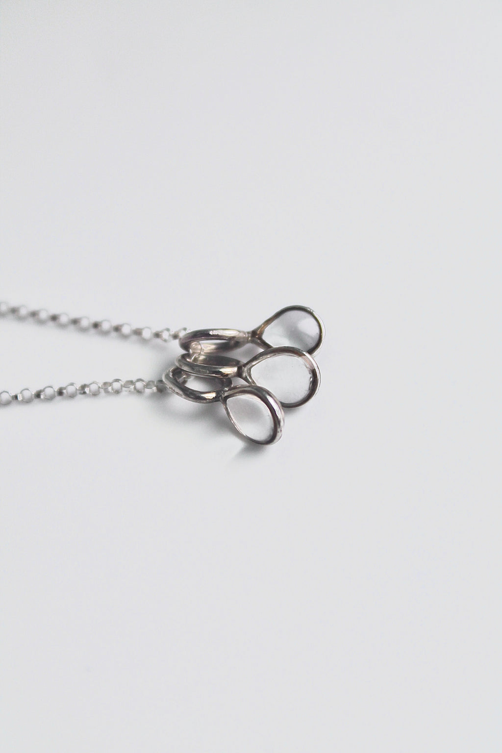 "April Showers" Resin Multi Raindrop Necklace