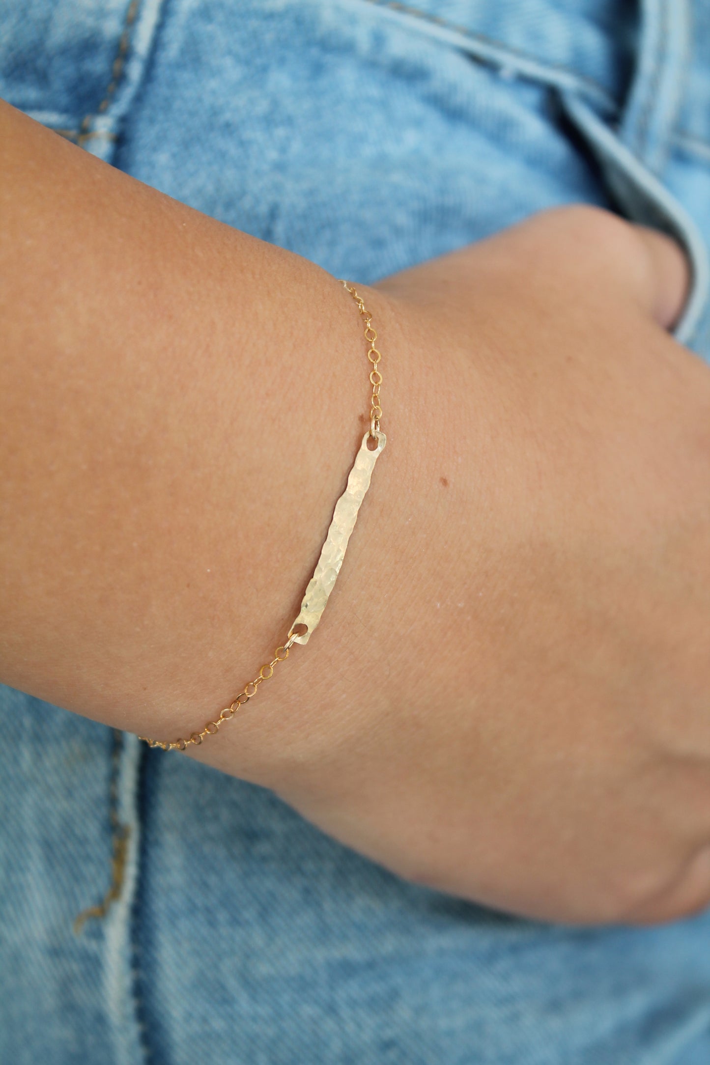 Hammered Bar Bracelet