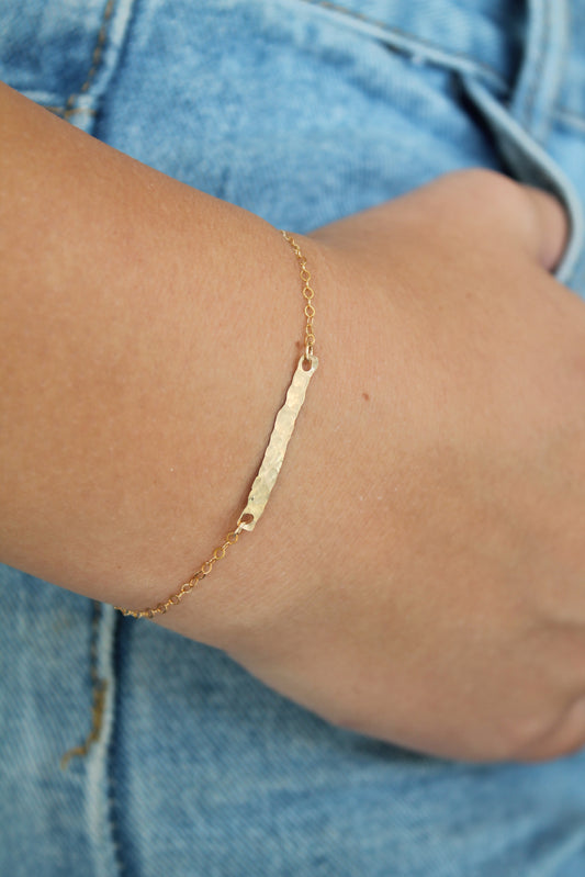 Hammered Bar Bracelet