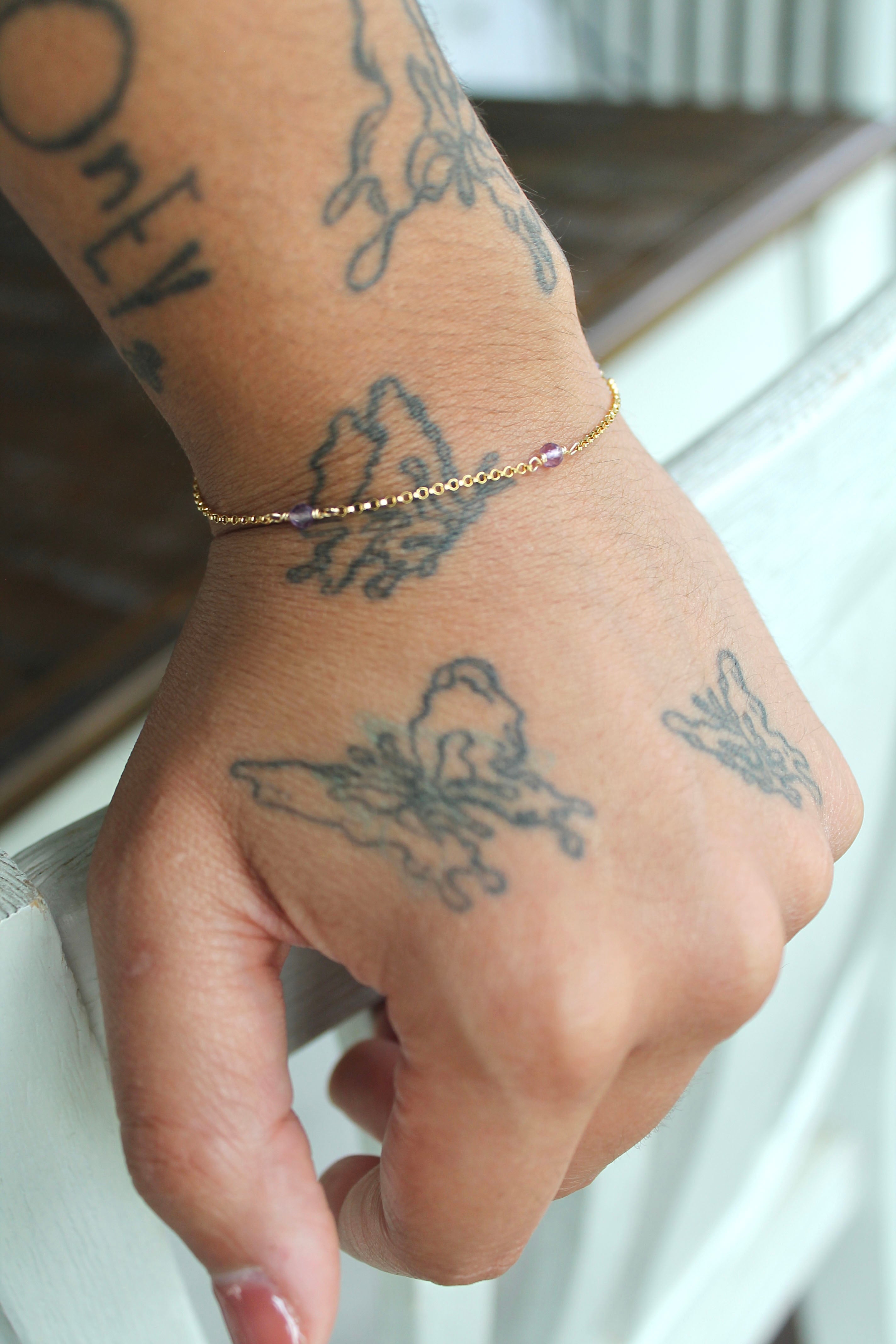 Multi Birthstone Bracelet - Amethyst (February) - Serenity