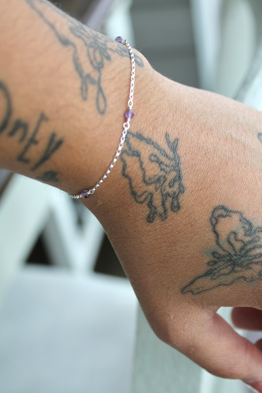 Multi Birthstone Bracelet - Amethyst (February) - Serenity