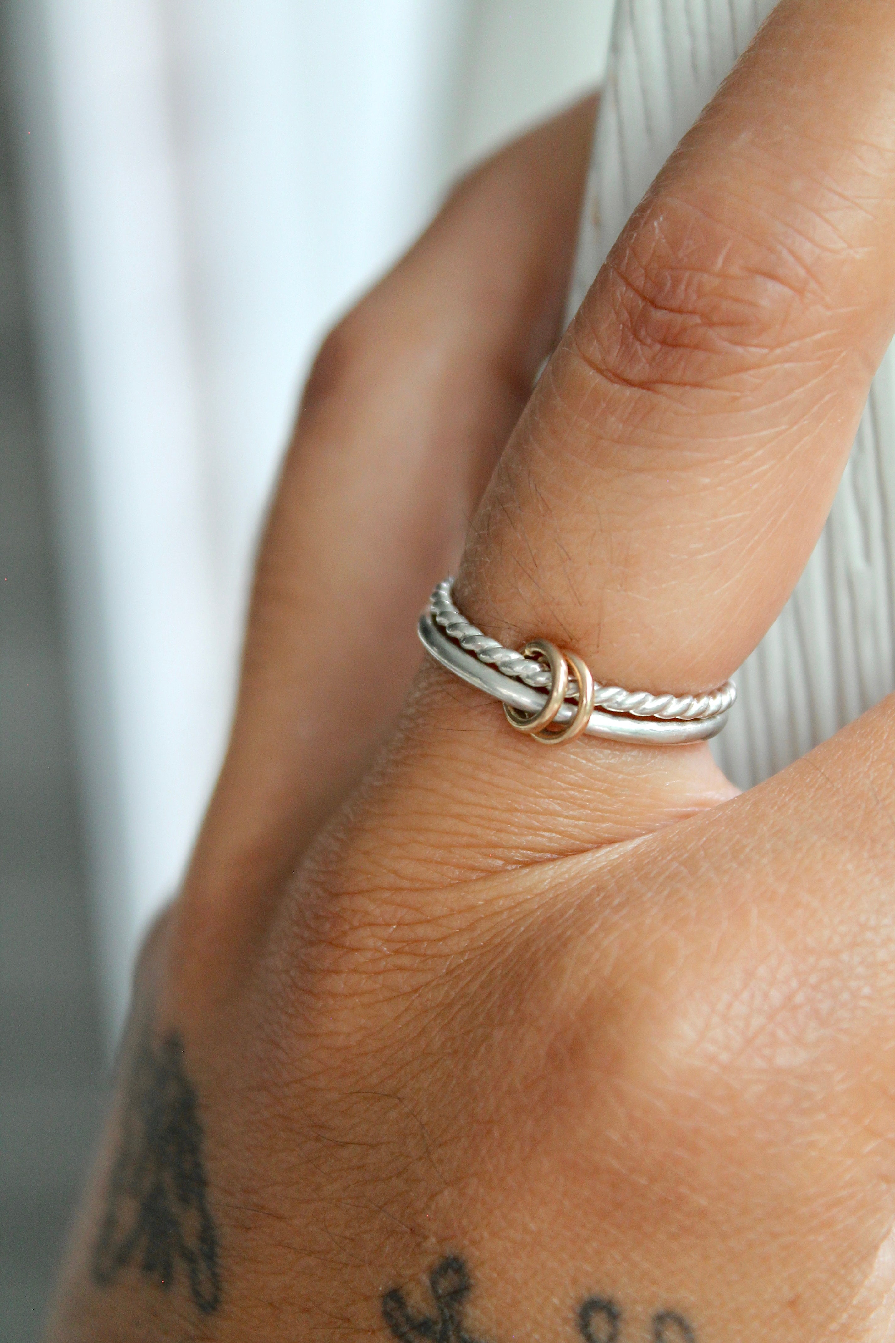 Double Banded Fidget Ring