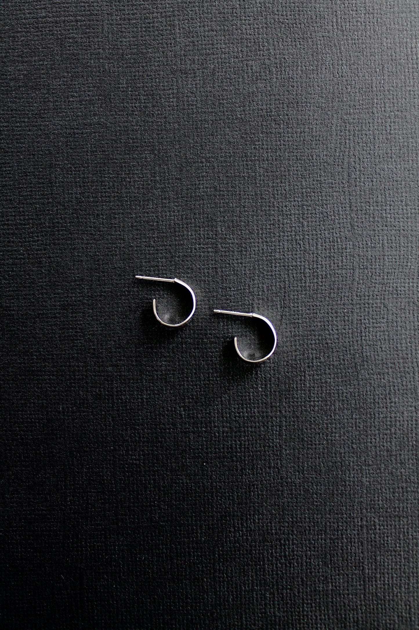 HAMMERED EGG STUDS - STERLING SILVER