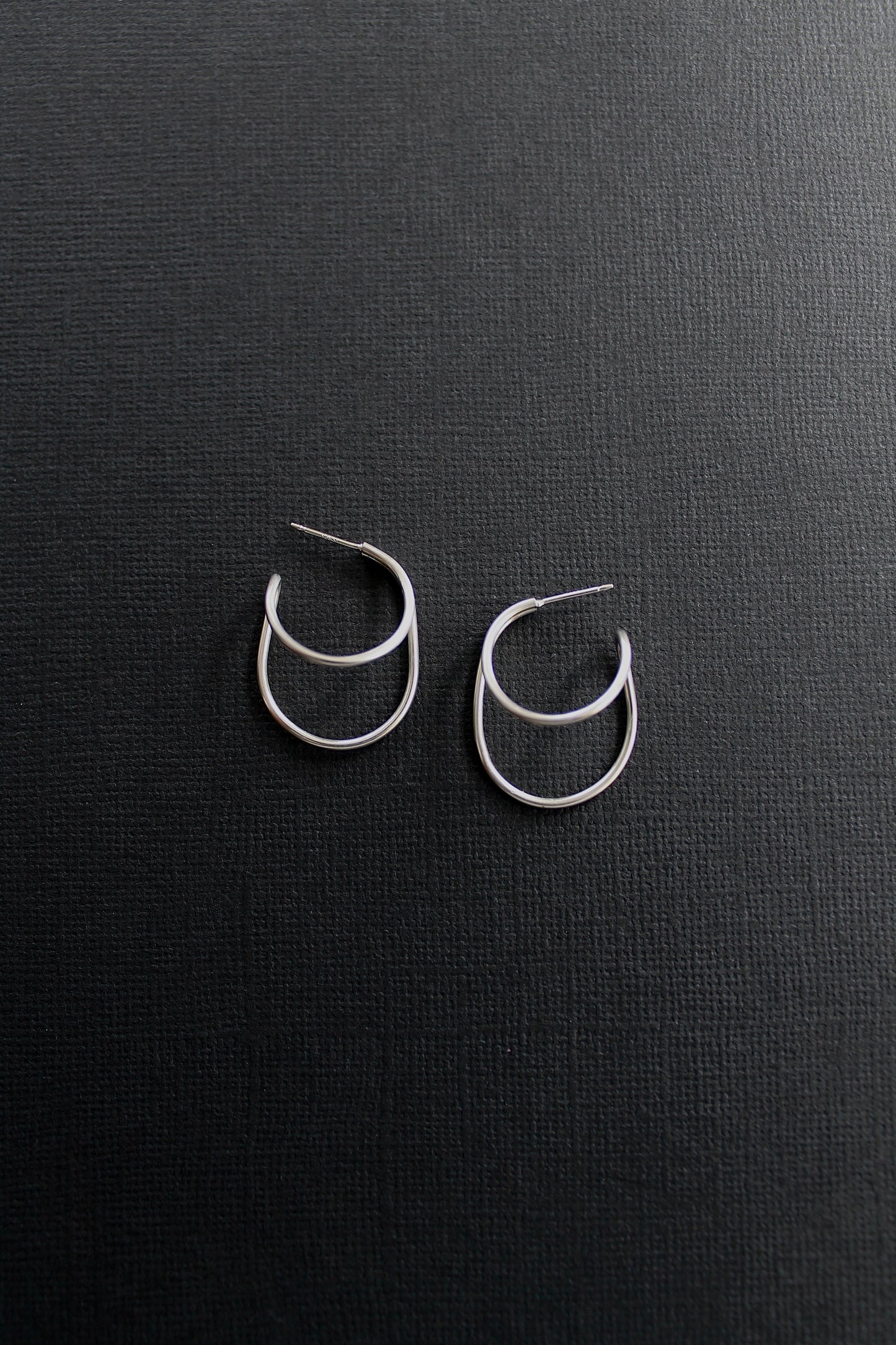 DIMENSIONAL HOOPS - STERLING SILVER