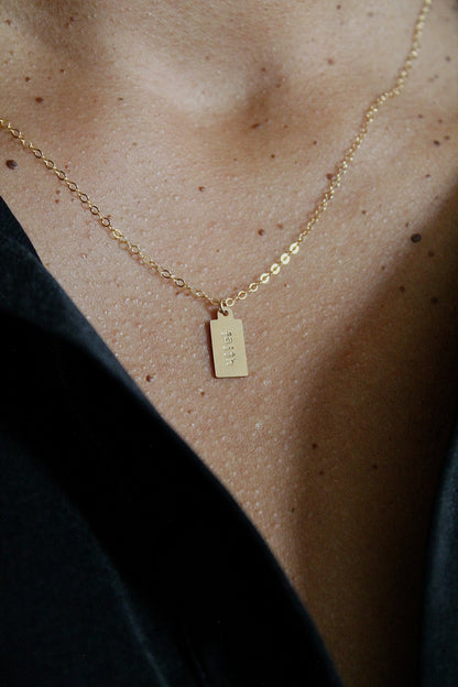 CUSTOM LETTERING CHARM NECKLACE - 14K GOLD FILLED