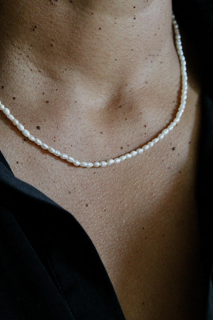 CLASSIC MINI PEARL NECKLACE - 14K GOLD FILLED