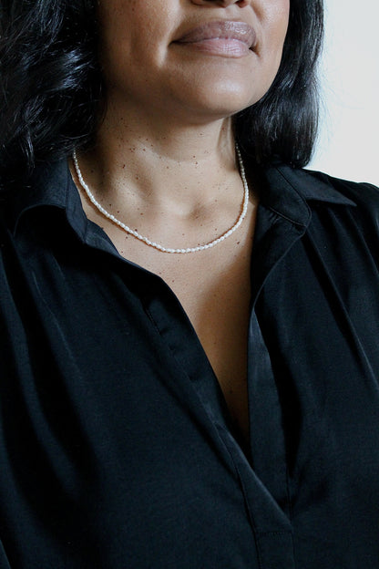 CLASSIC MINI PEARL NECKLACE - 14K GOLD FILLED