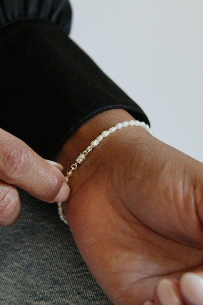 CLASSIC MINI PEARL BRACELET - STERLING SILVER