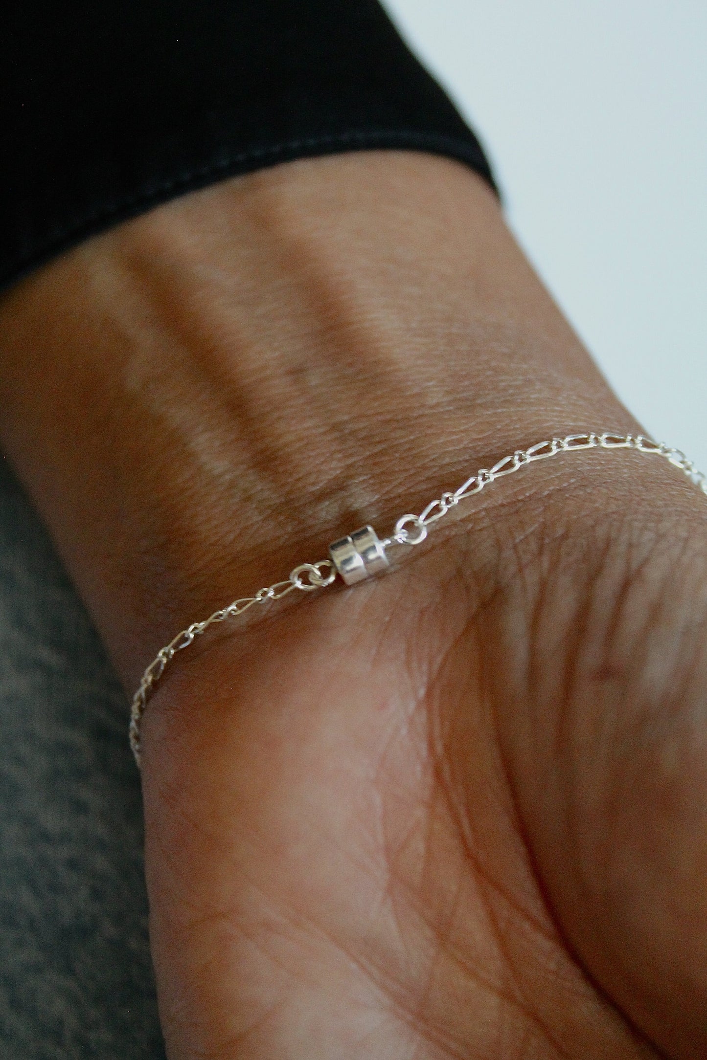 PEARL BAR CHAIN BRACELET - STERLING SILVER