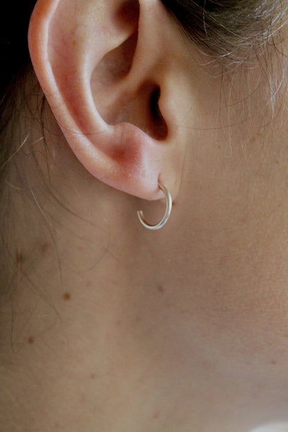 MICRO HOOPS - STERLING SILVER