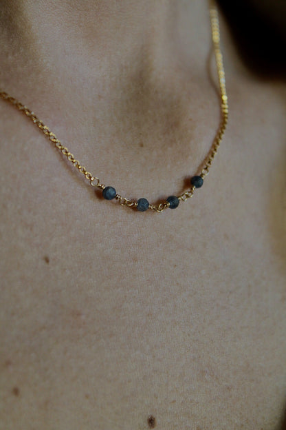 BIRTHSTONE BAR NECKLACE - 14K GOLD FILLED