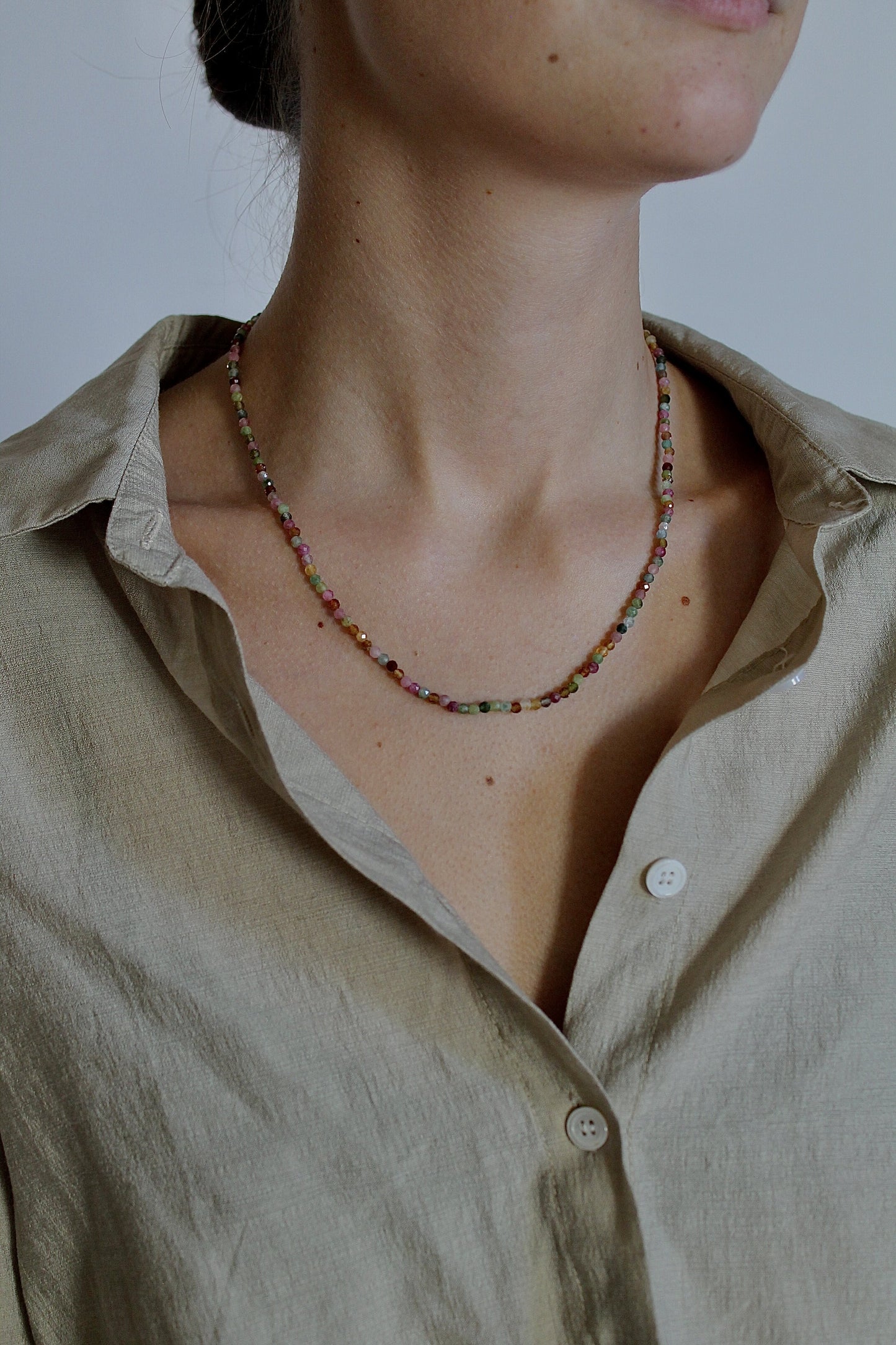 CLASSIC TOURMALINE NECKLACE - 14K GOLD FILLED