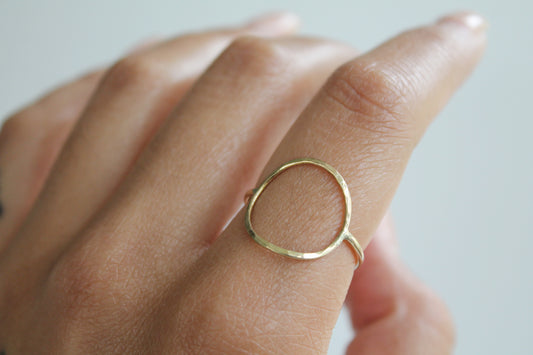 Maeve Hammered Circle Ring