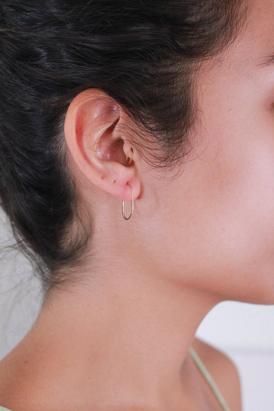 Darby Mini Hammered Hoops