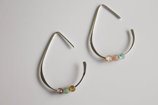 Sadie Tourmaline Teardrop Hoops