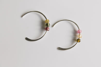 Skye Tourmaline Round Hoops