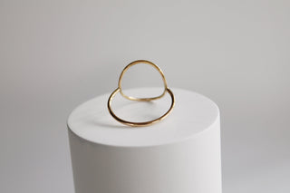 Maeve Hammered Circle Ring