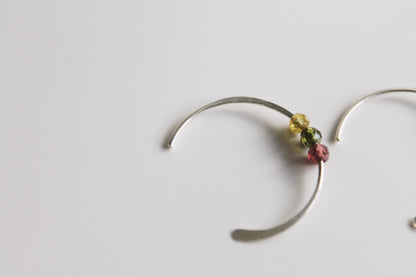 Skye Tourmaline Round Hoops