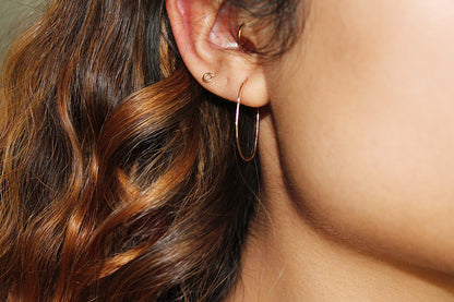 Darby Midi Hammered Hoops