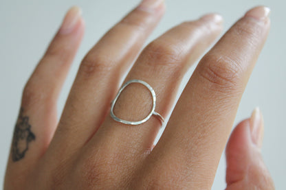 Maeve Hammered Circle Ring