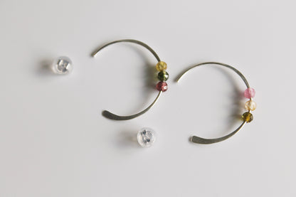 Skye Tourmaline Round Hoops