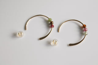Skye Tourmaline Round Hoops