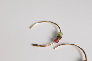 Skye Tourmaline Round Hoops