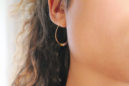 Sadie Tourmaline Teardrop Hoops