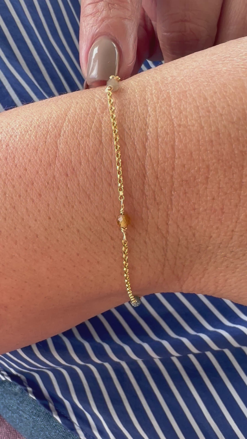 Multi Birthstone Bracelet - Tourmaline (October) - Alignment