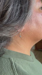 Créoles à enfiler (saphir)