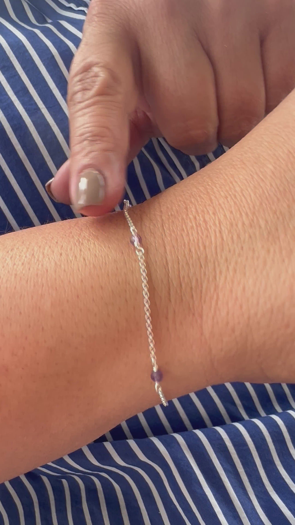 Multi Birthstone Bracelet - Amethyst (February) - Serenity