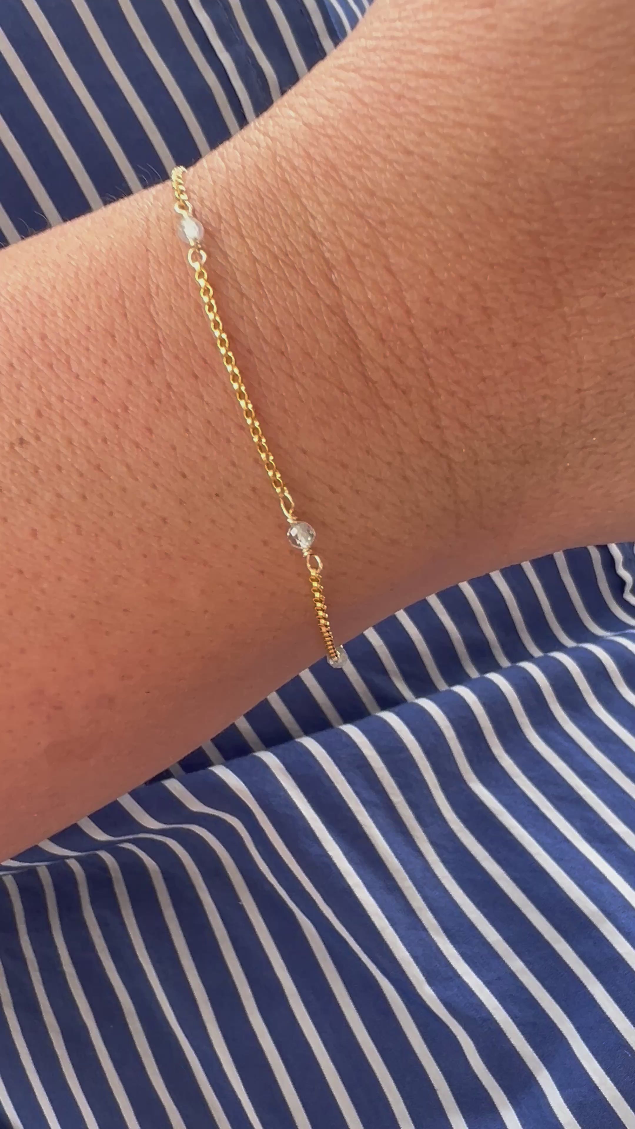 Multi Birthstone Bracelet - Aquamarine (March) - Emotional Depth