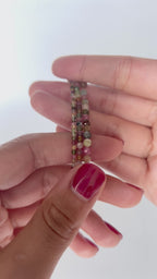 Tourmaline Beaded Stretch Bracelets