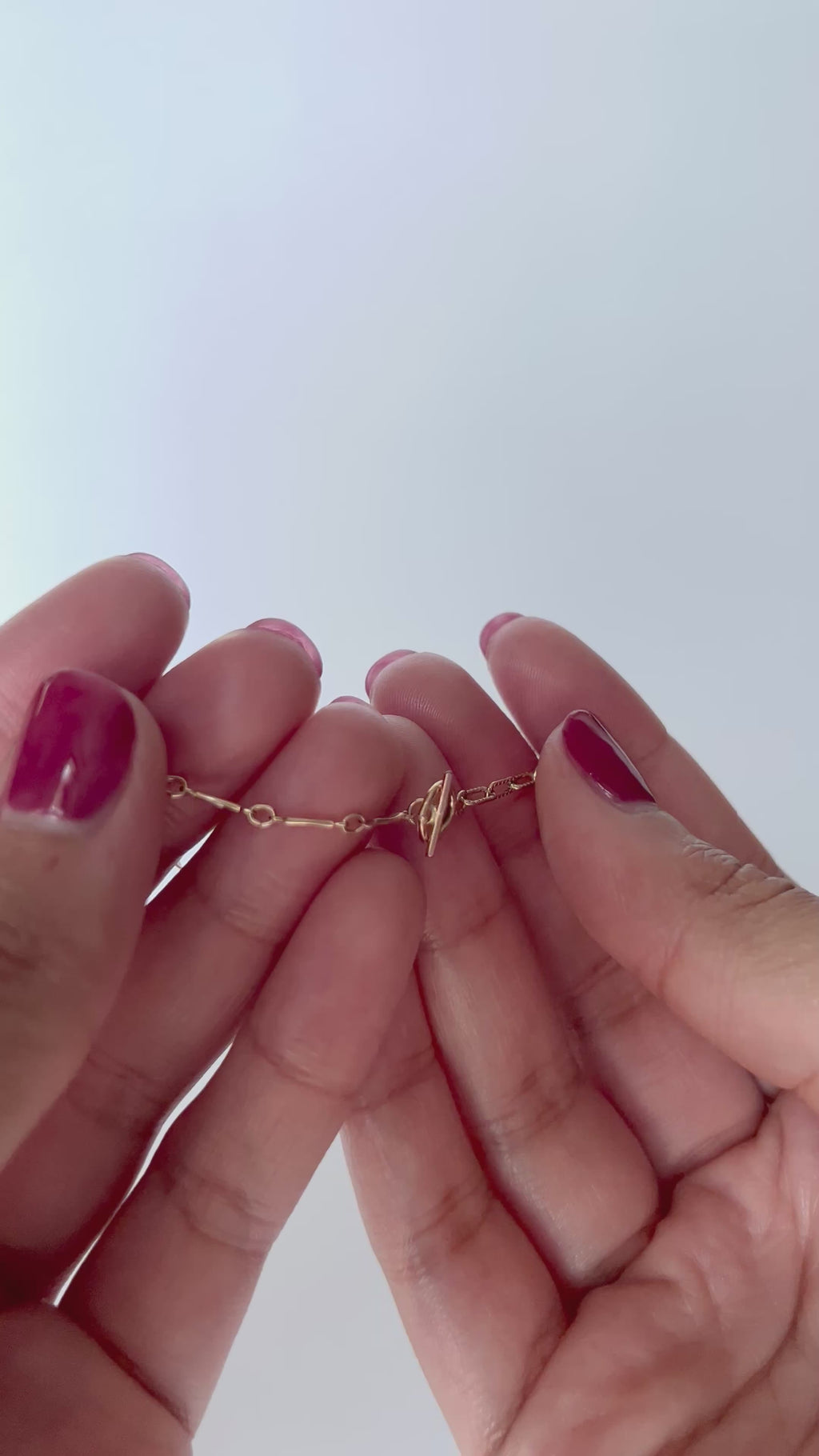 Toggle Clasp Patchwork Chain Bracelet