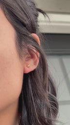 Boucles d'oreilles en pierre de naissance - Péridot (août) - Bonne fortune