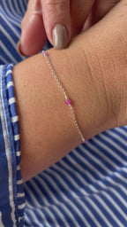 Multi Birthstone Bracelet - Ruby (July) - Passion