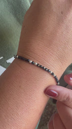 Pulsera de conexión a tierra (turmalina negra)