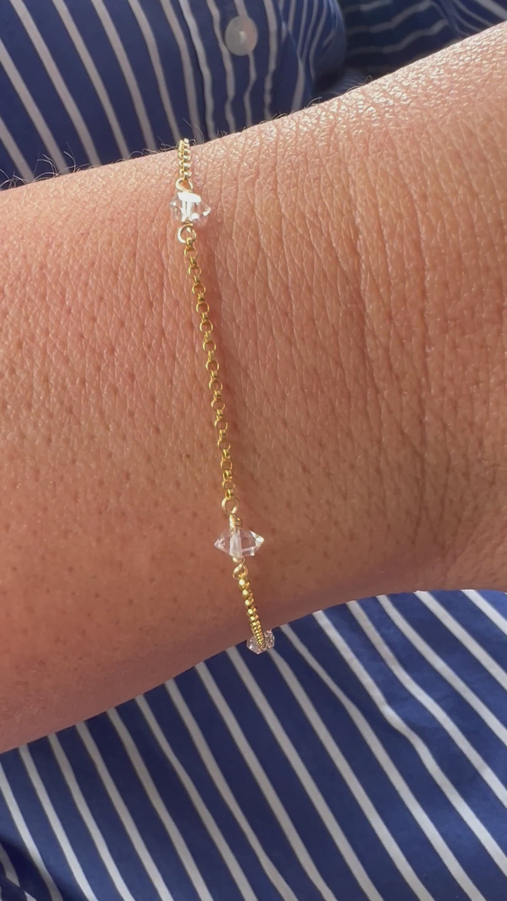Multi Birthstone Bracelet - Herkimer Diamond (April) - Divine Connection