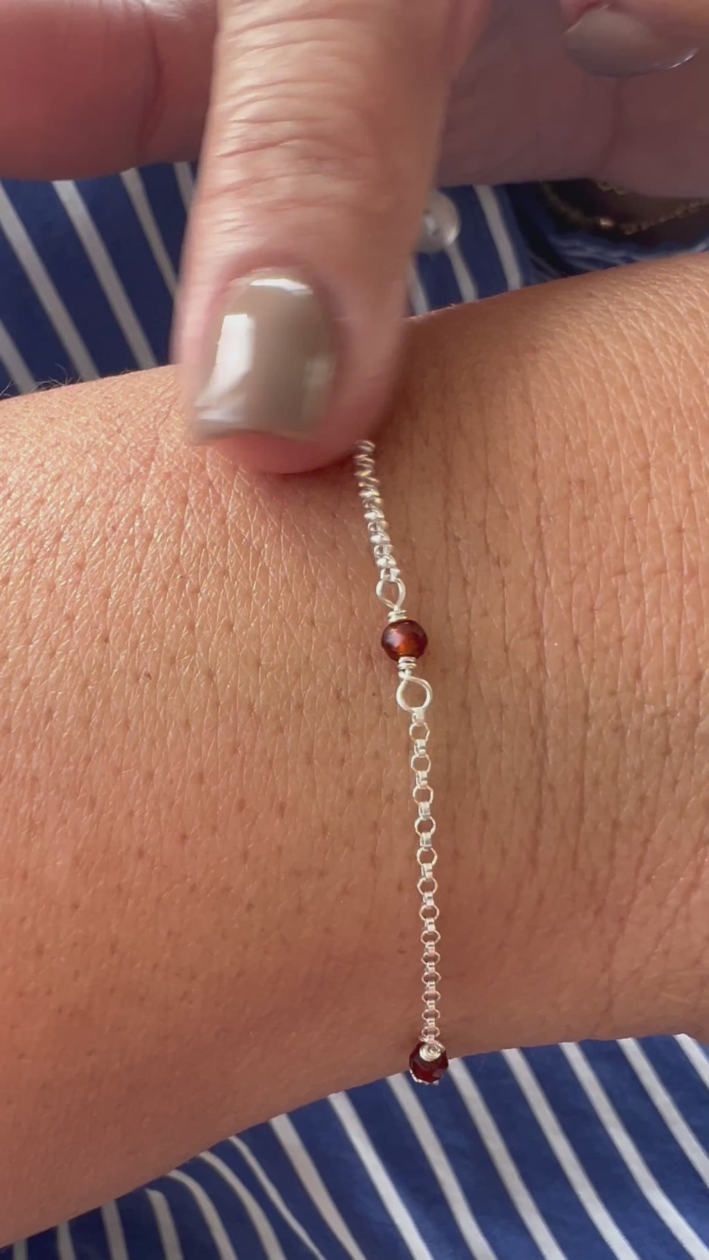 Multi Birthstone Bracelet - Garnet (January) - Manifestation