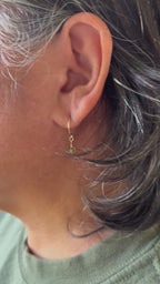 Threader Hoops (Green Tourmaline)