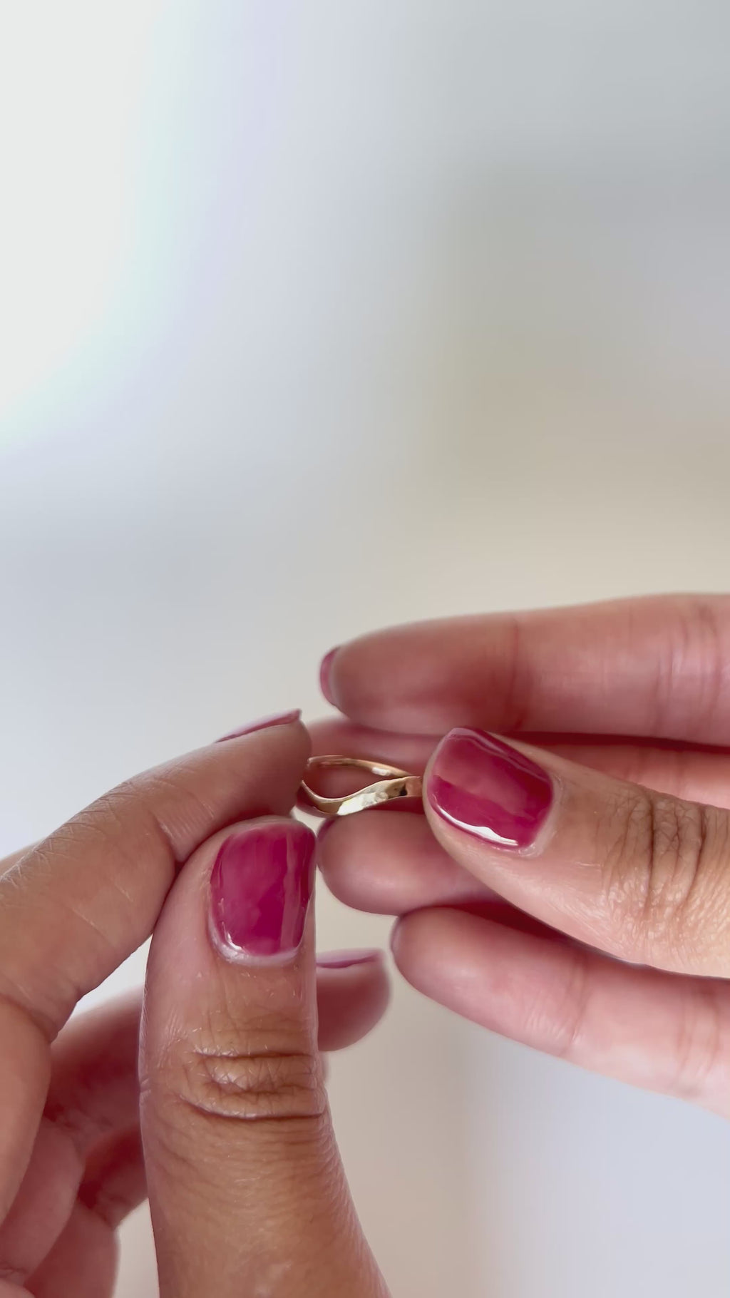 Wave Hammered Band Ring