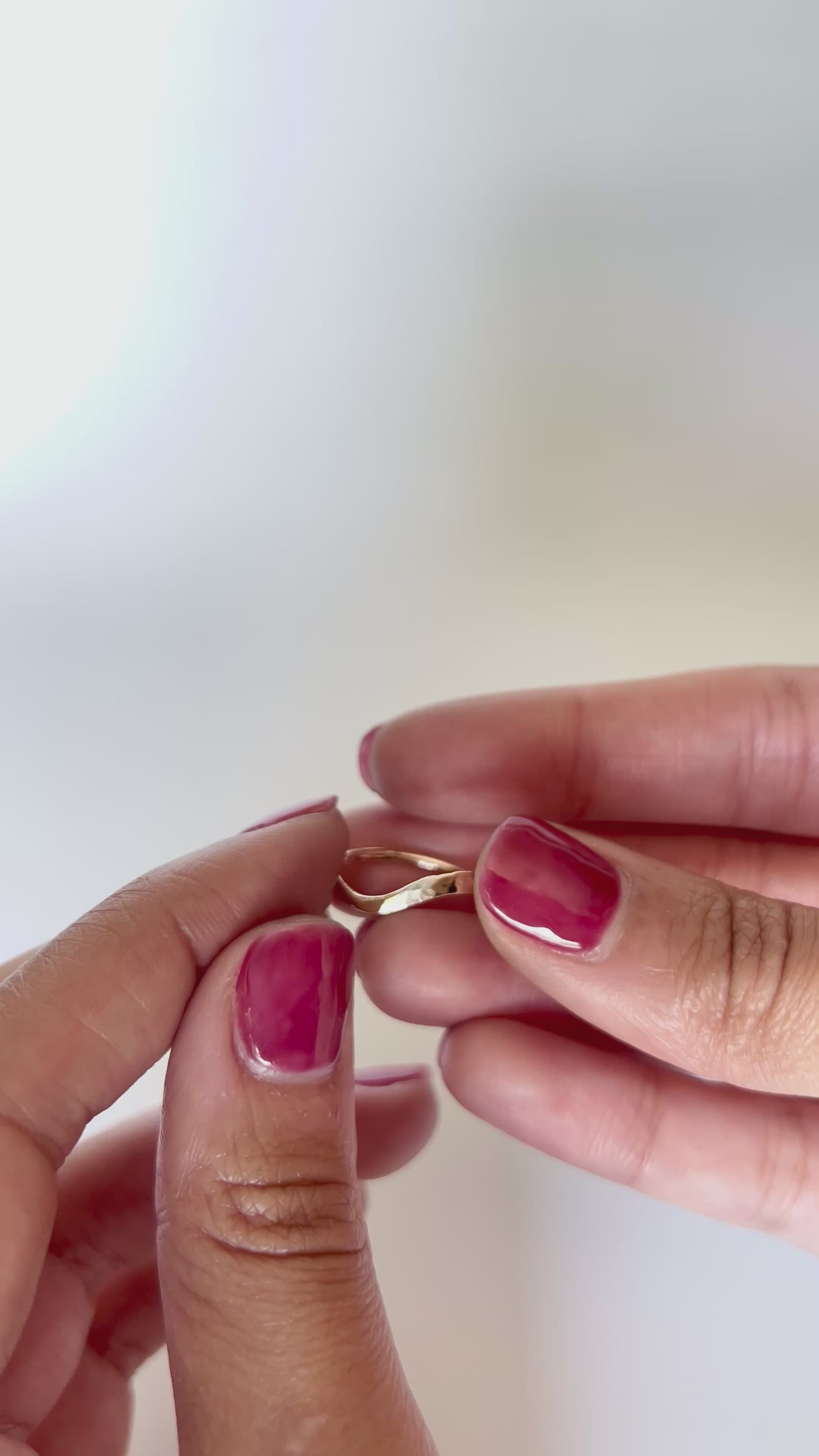 Wave Hammered Band Ring